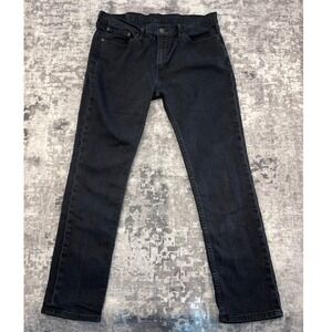 Levis 511 Slim Fit Jeans Men's 36x32 Black Stretch Denim Modern Tapered